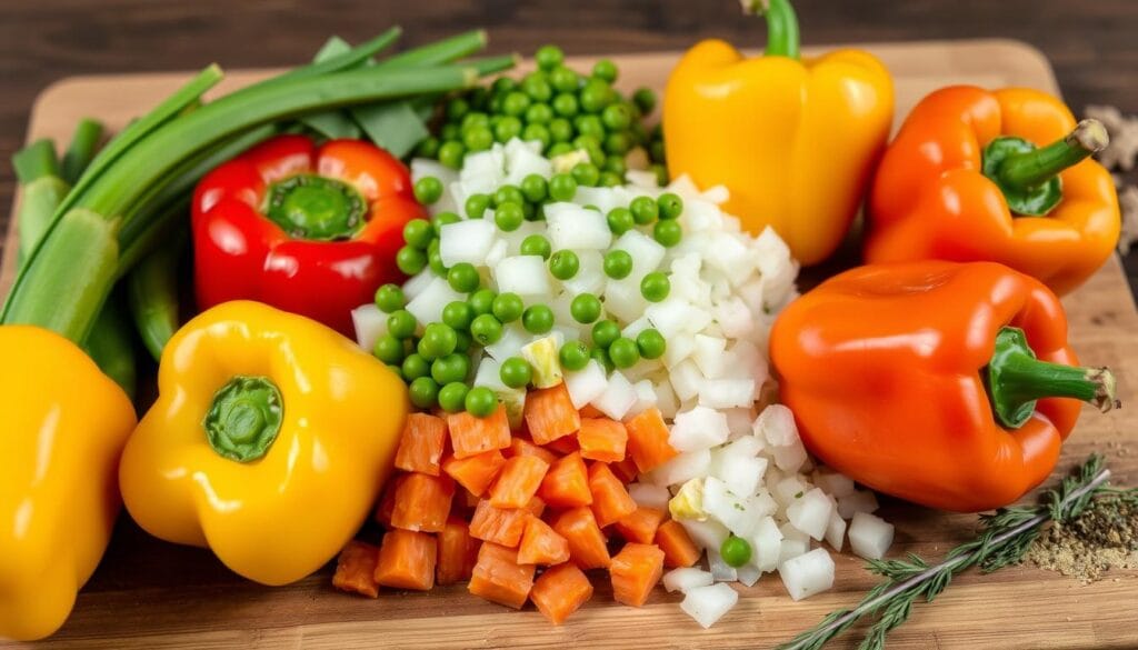 Vegetables for Chicken and Yellow Rice Vegetables for Chicken and Yellow Rice