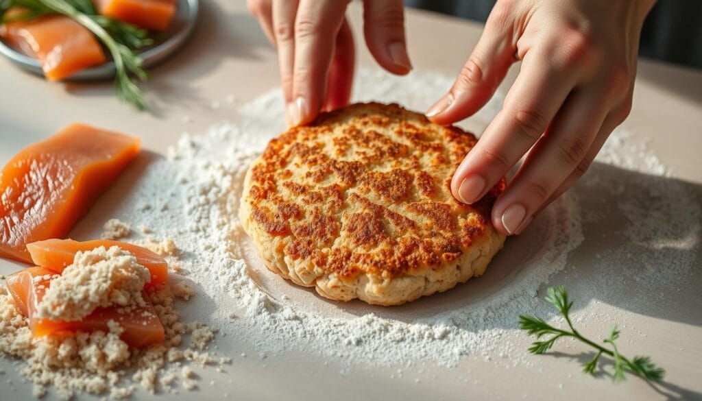 salmon patty preparation salmon patty preparation