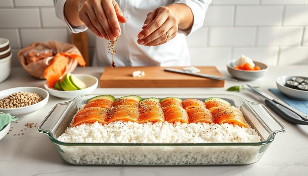 sushi bake process sushi bake process