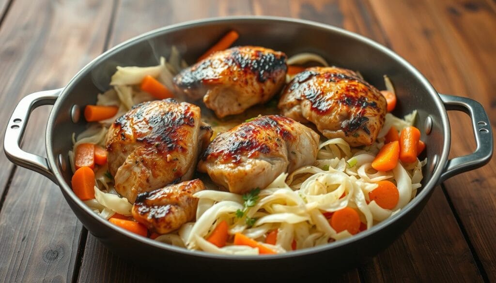 One-Pan Chicken and Cabbage Quick Meal One-Pan Chicken and Cabbage Quick Meal