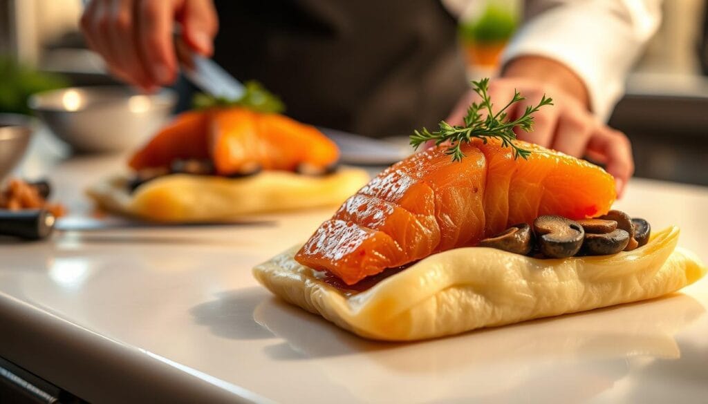 Gourmet Salmon Wellington Preparation salmon wellington recipe