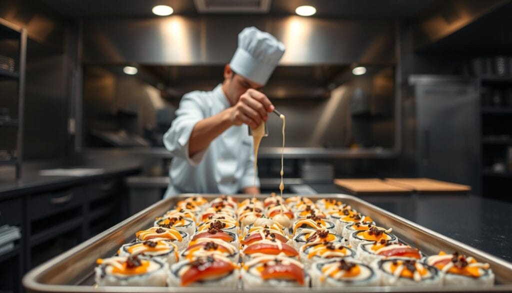Sushi Bake Baking Process Salmon Sushi Bake Recipe