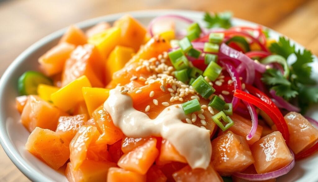 salmon poke bowl garnish salmon poke bowl garnish