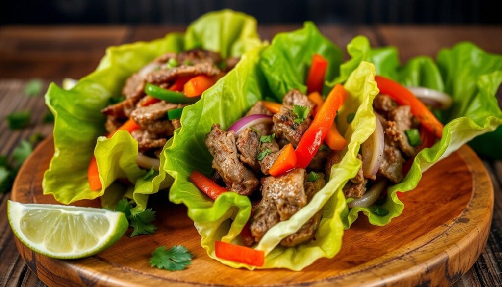steak fajita lettuce wraps recipe steak fajita lettuce wraps recipe